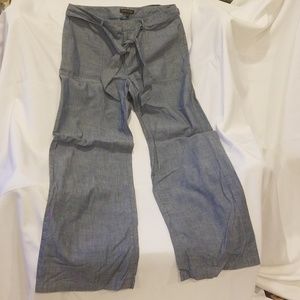 Banana Republic Wide Leg Chambray Pants sz 10